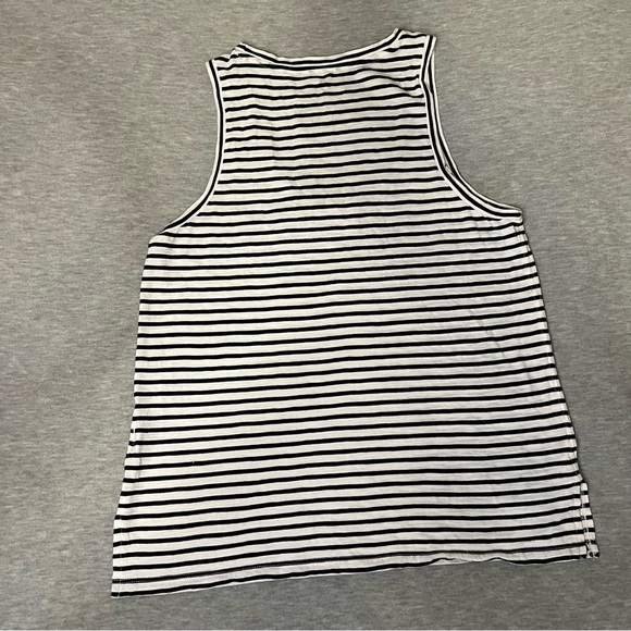 Madewell Black and White Striped Relaxed Tank Top - Picture 4 of 4
